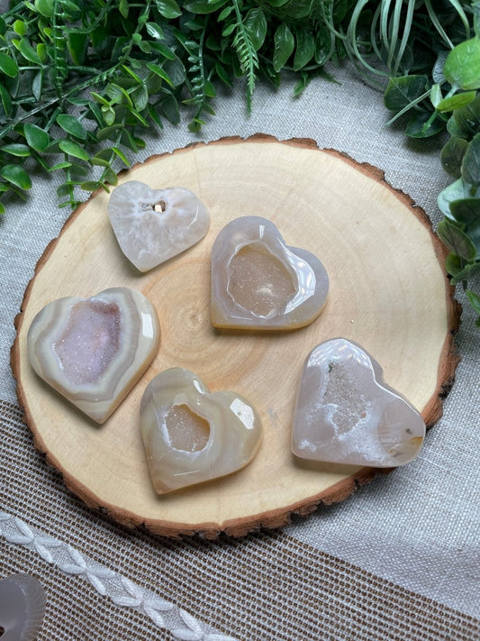 Druzy Agate Heart | Copper Ashes