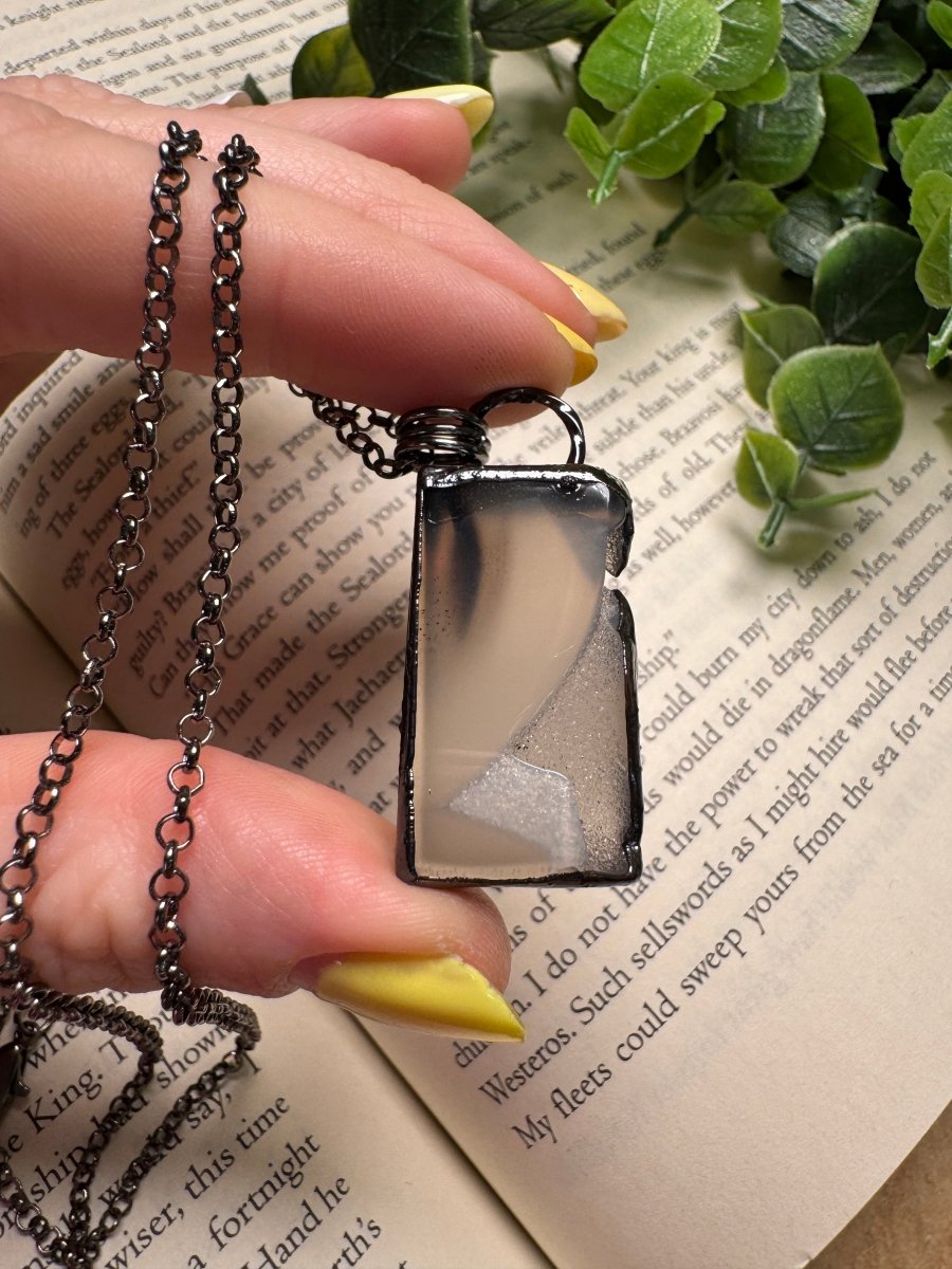 Druzy Agate Necklace | Copper Ashes