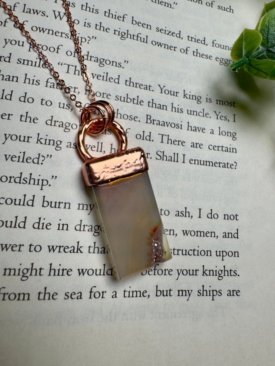 Druzy Agate Necklace | Copper Ashes