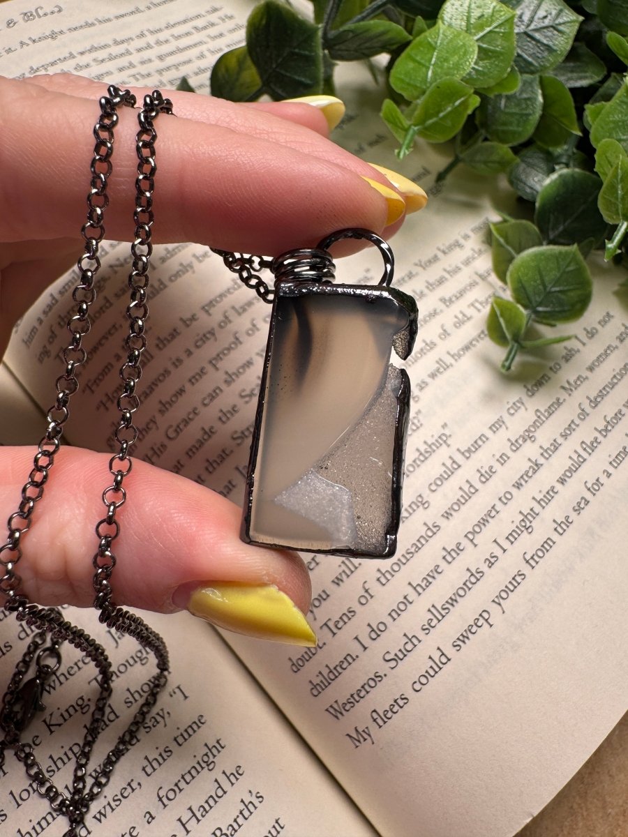 Druzy Agate Necklace | Copper Ashes