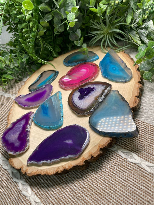 Dyed Agate Slice | Copper Ashes