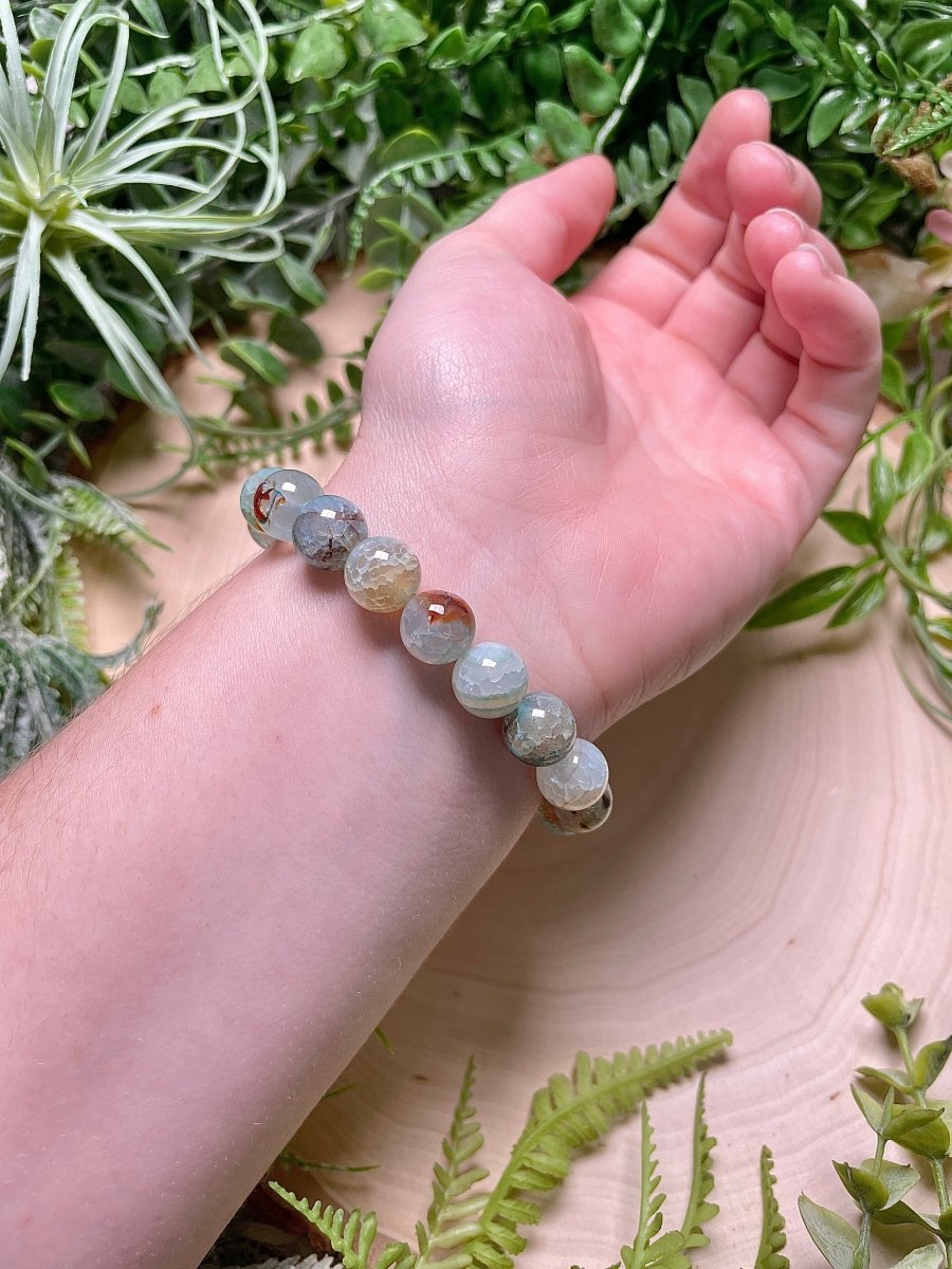 Dyed Dragon Vein Agate Bracelet | Copper Ashes