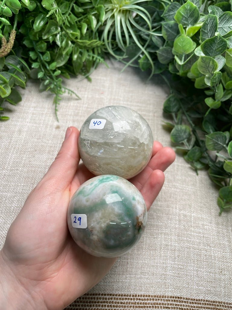 Dyed Green Agate Sphere | Copper Ashes