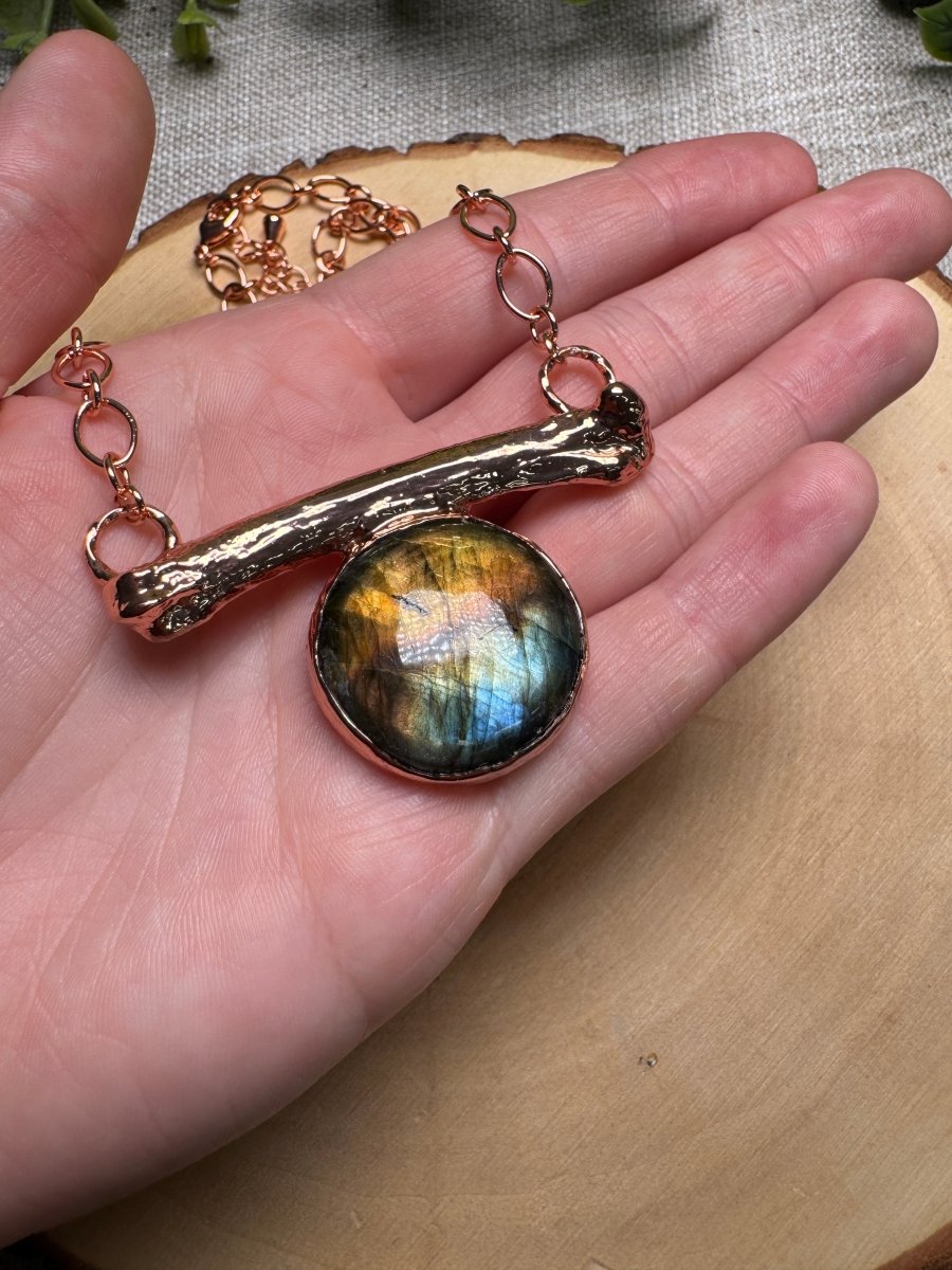 Erebess - Bone and Labradorite Necklace | Copper Ashes