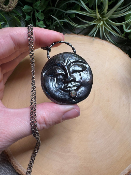 Evelyn - Rhinestone Goddess Necklace | Copper Ashes