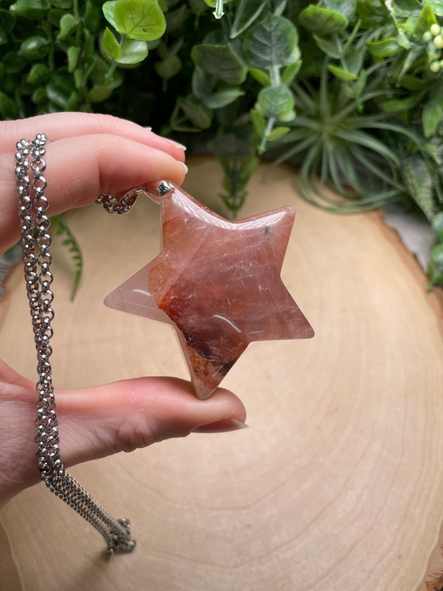 Fire Quartz Chunky Star Necklace | Copper Ashes
