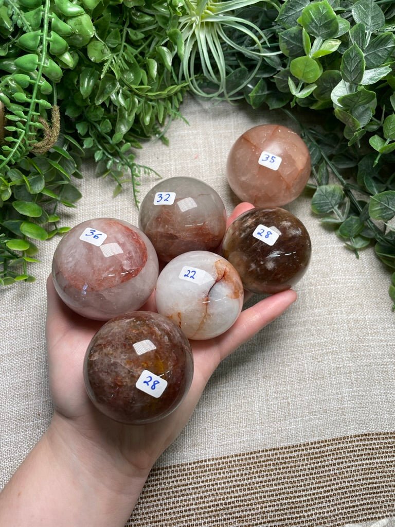 Fire Quartz Sphere | Copper Ashes