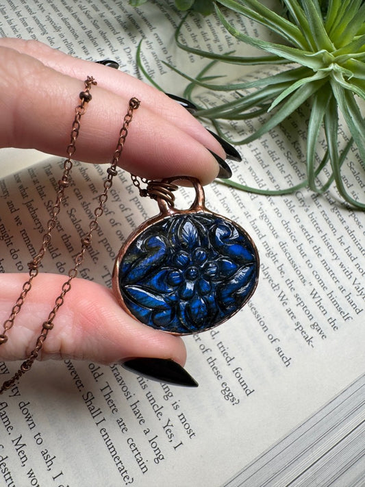 Floral Labradorite Necklace | Copper Ashes