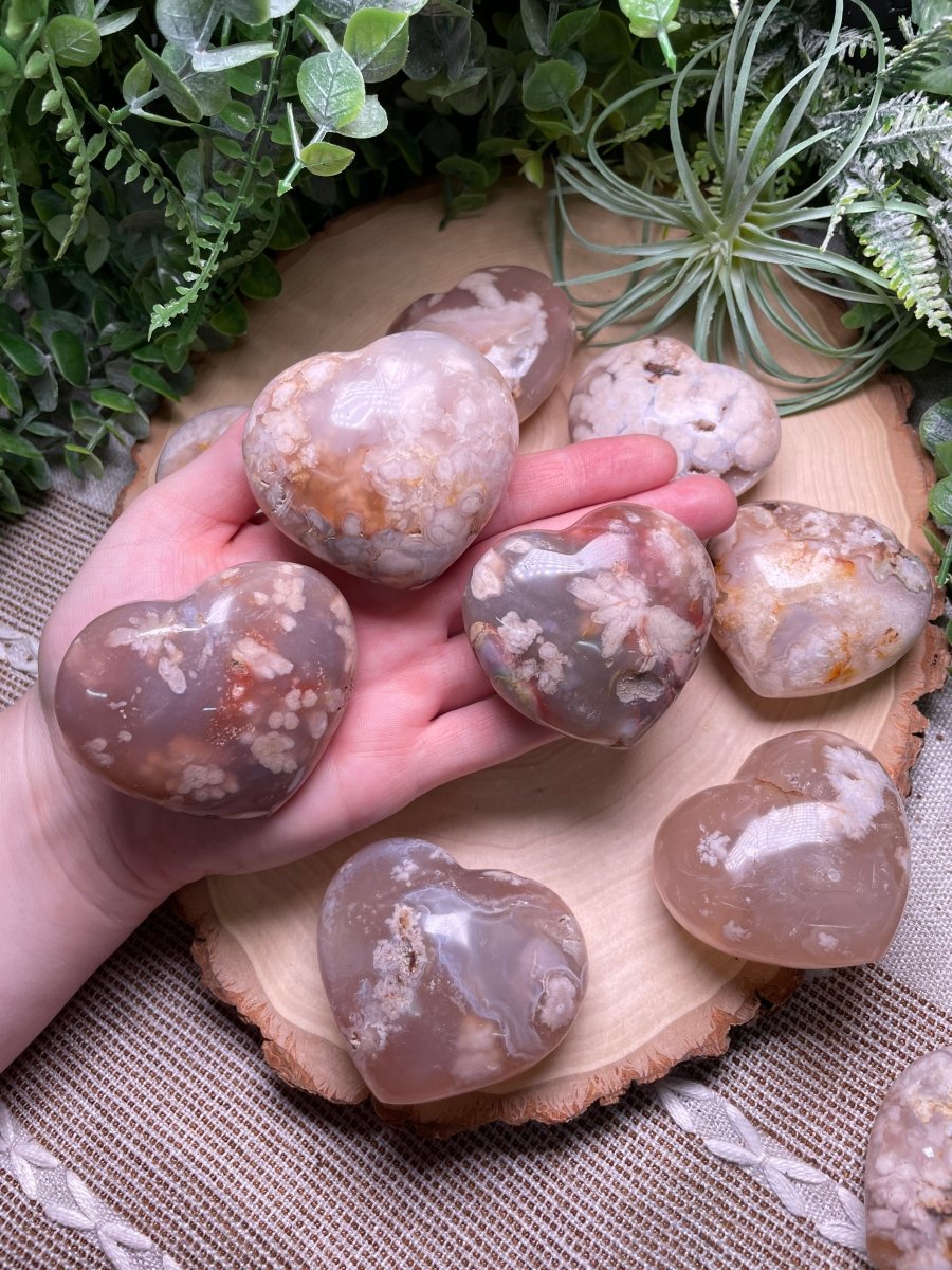 Flower Agate Heart | Copper Ashes