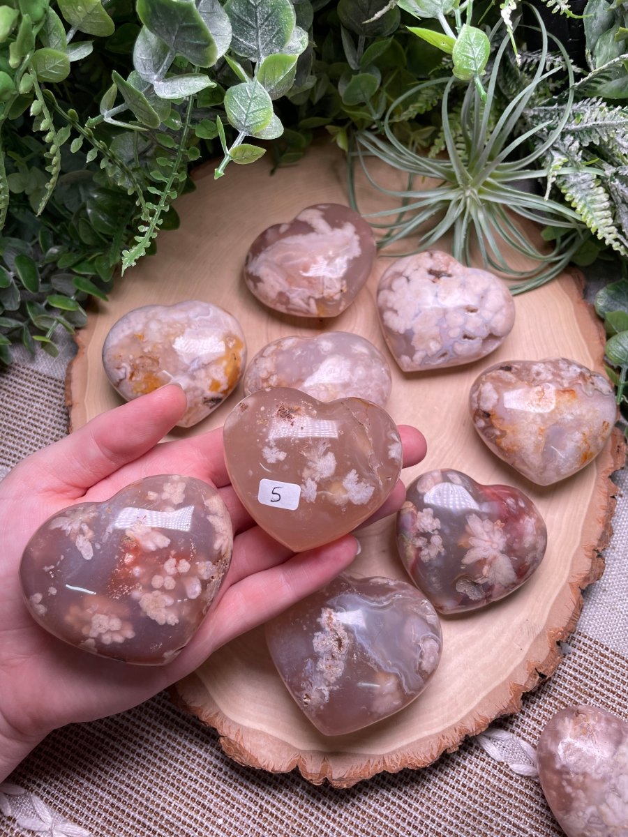 Flower Agate Heart | Copper Ashes