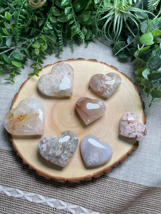 Flower Agate Heart | Copper Ashes