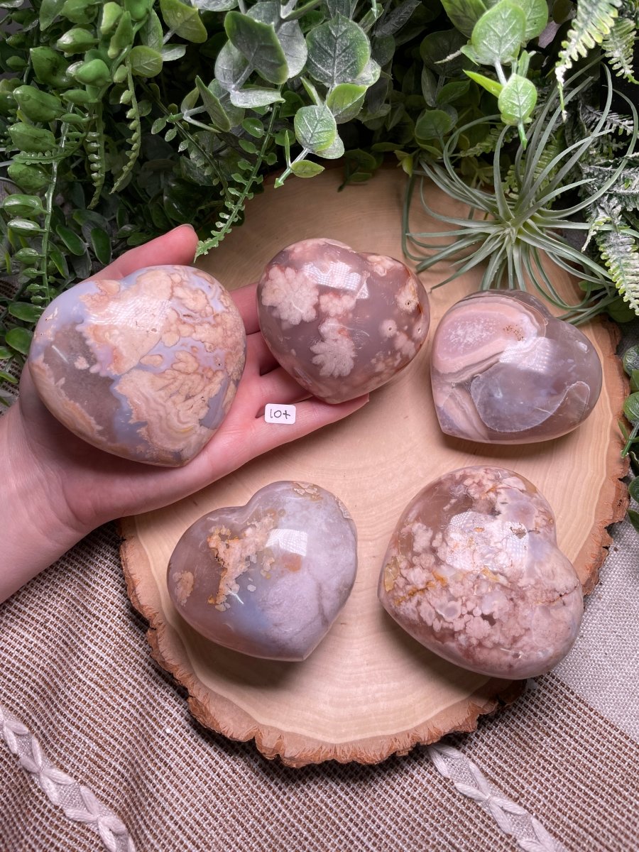 Flower Agate Heart | Copper Ashes