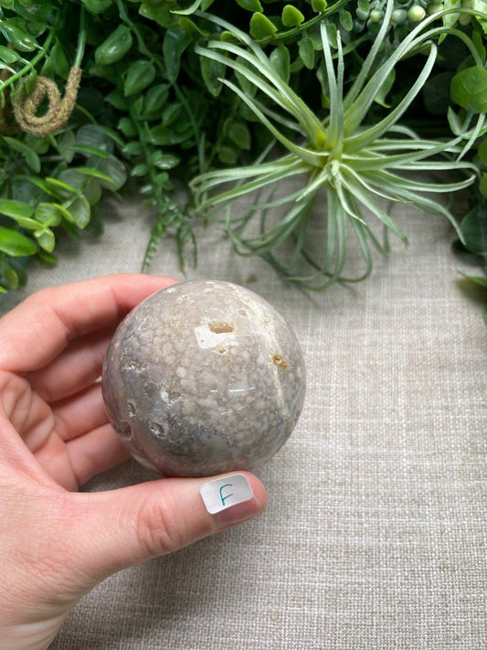 Flower Agate Mix Sphere | Copper Ashes