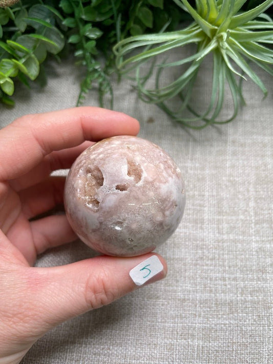 Flower Agate Mix Sphere | Copper Ashes