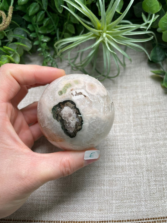 Flower Agate Mix Sphere | Copper Ashes