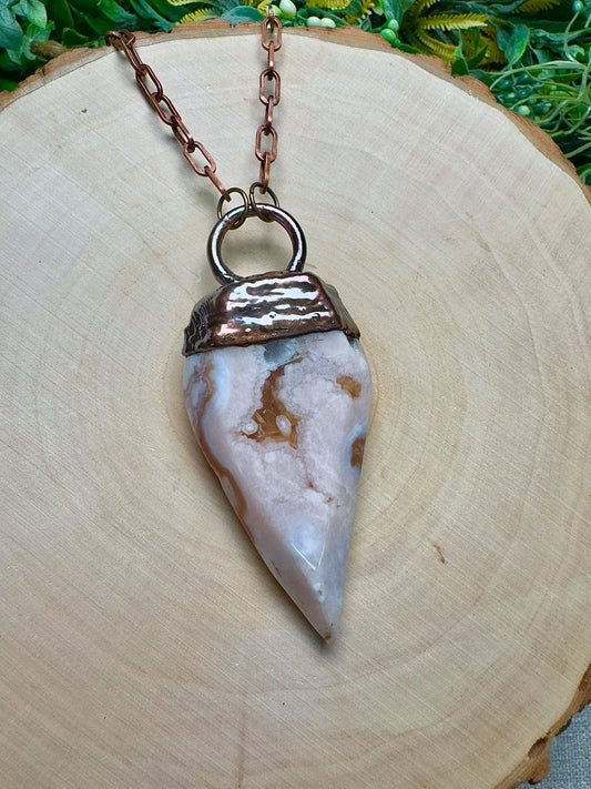 Flower Agate Necklace | Copper Ashes