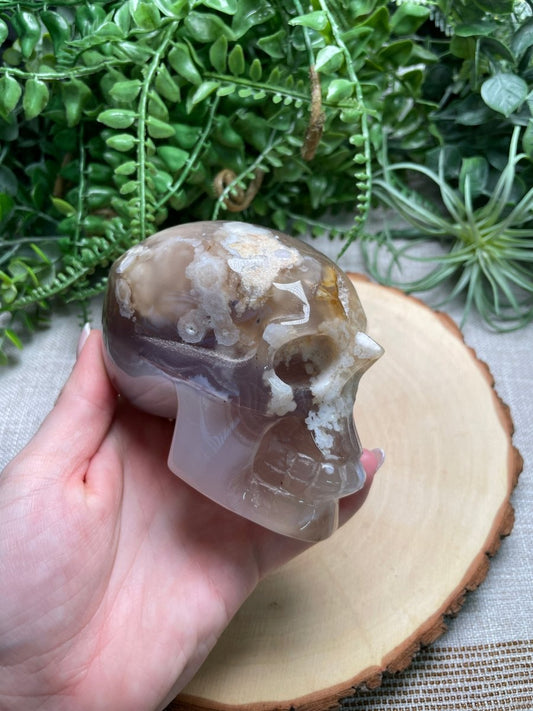 Flower Agate Skull | Copper Ashes