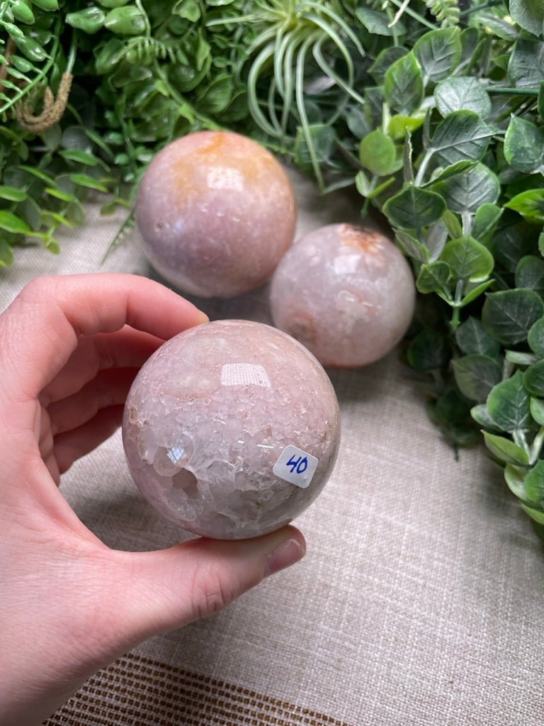 Flower Agate Sphere | Copper Ashes