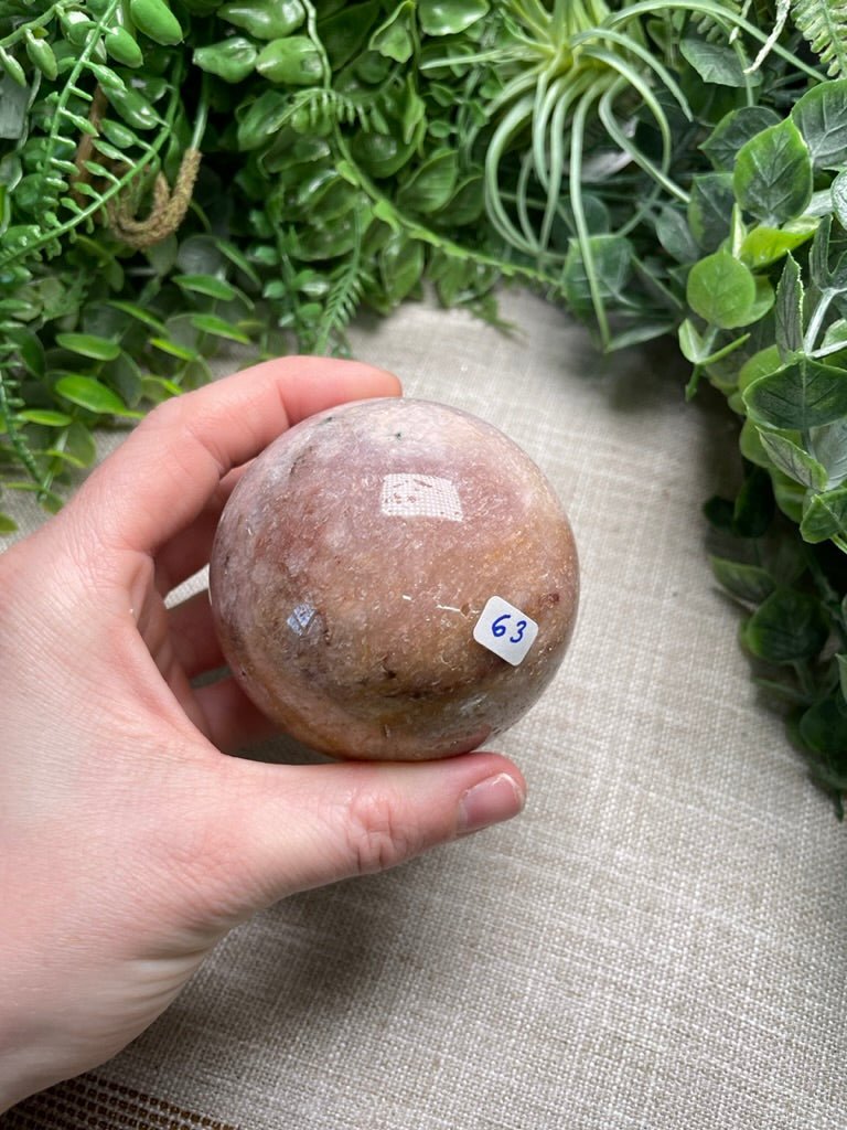 Flower Agate Sphere | Copper Ashes