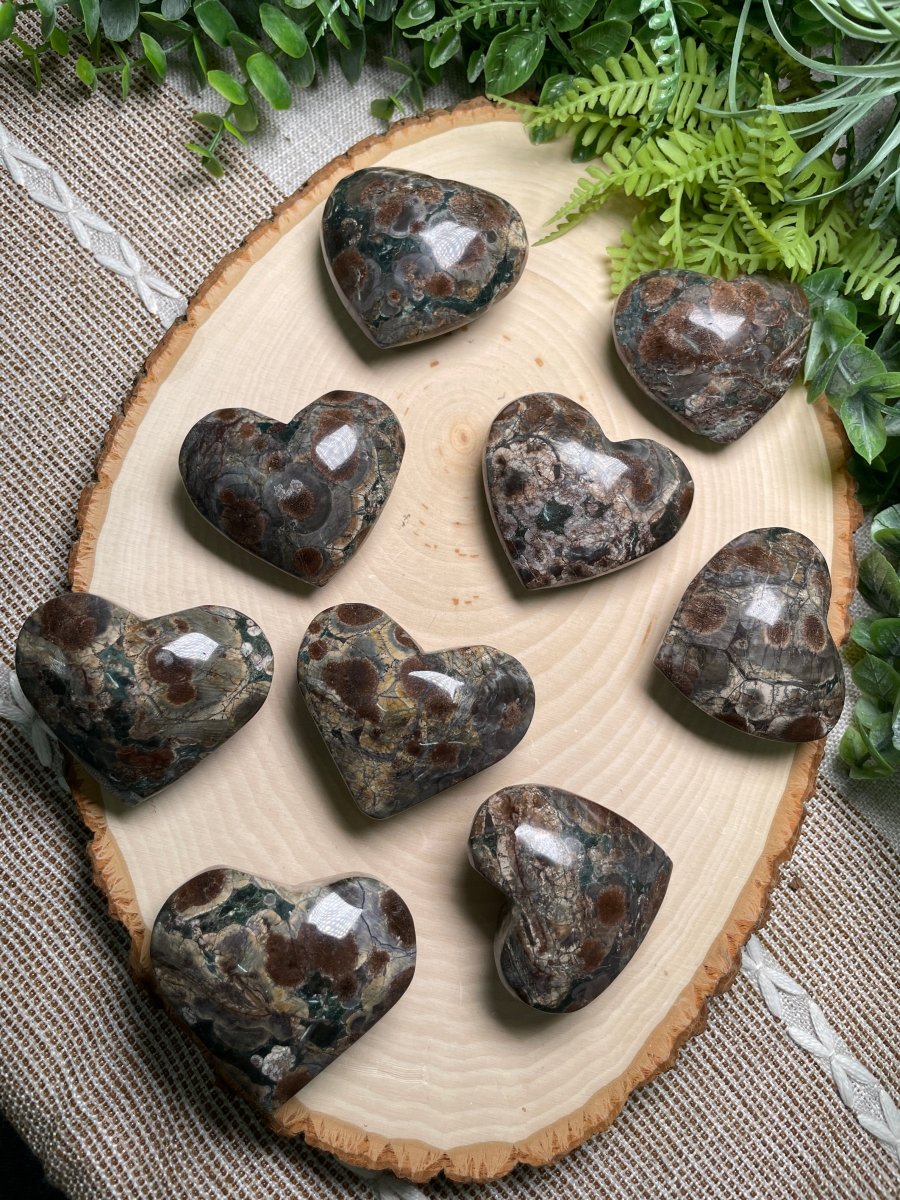 Flower Jasper Heart | Copper Ashes
