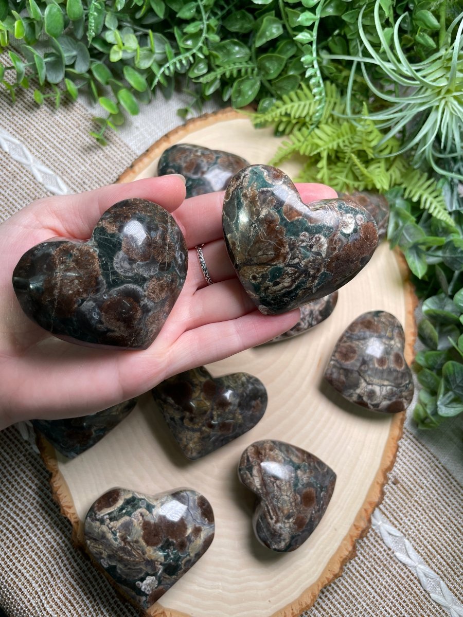 Flower Jasper Heart | Copper Ashes