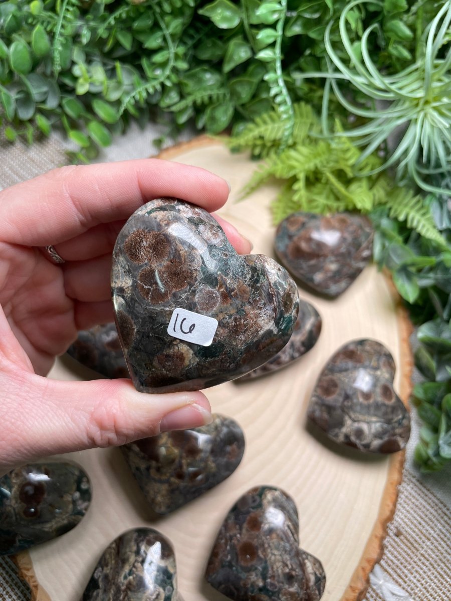 Flower Jasper Heart | Copper Ashes