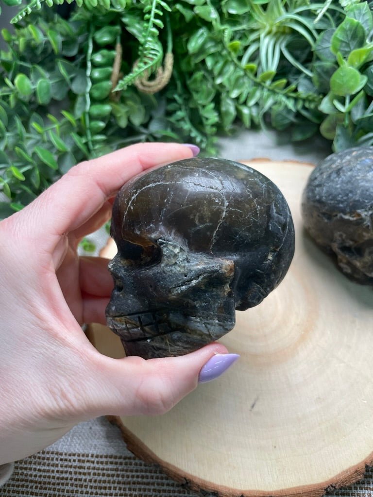 Fluorite and Sphalerite Mix Skull | Copper Ashes