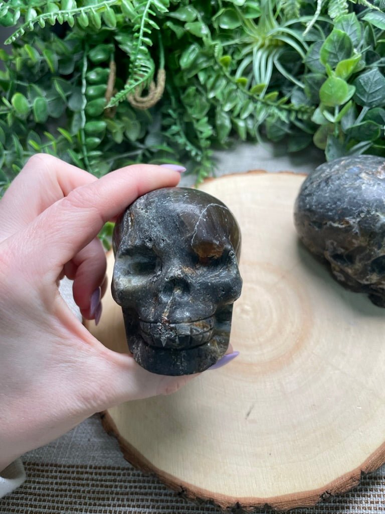 Fluorite and Sphalerite Mix Skull | Copper Ashes