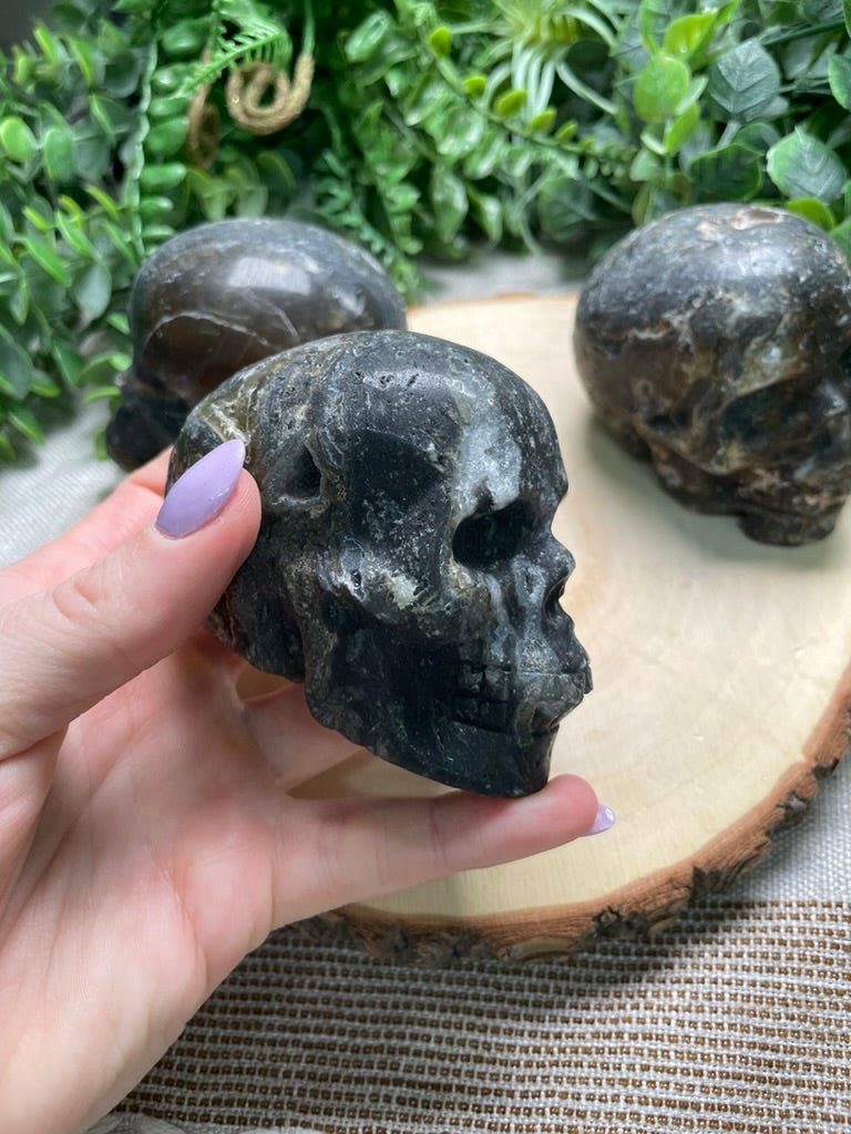 Fluorite and Sphalerite Mix Skull | Copper Ashes