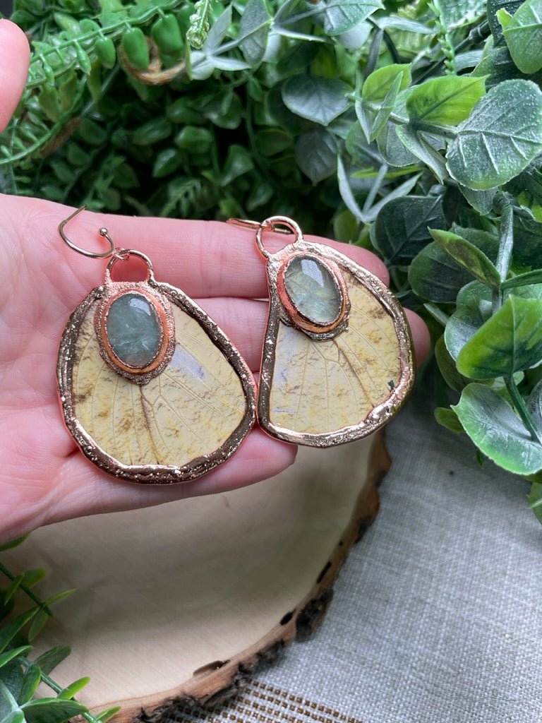Fluorite Butterfly Wing Earrings | Copper Ashes