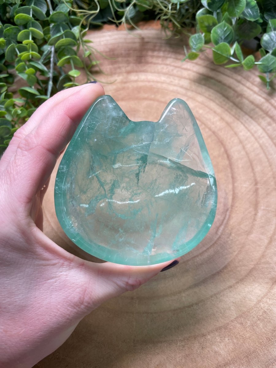 Fluorite Cat Trinket Dish | Copper Ashes