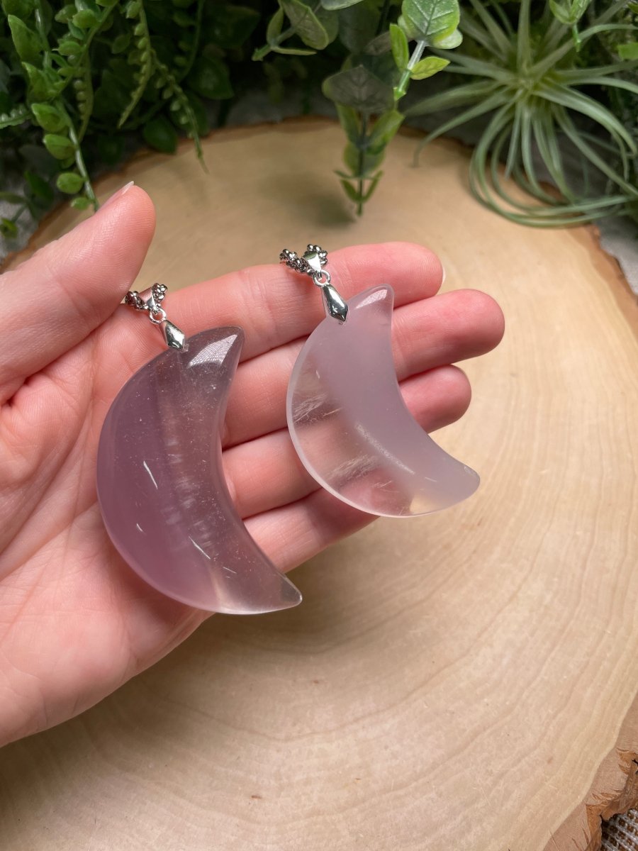 Fluorite Chunky Moon Necklace | Copper Ashes