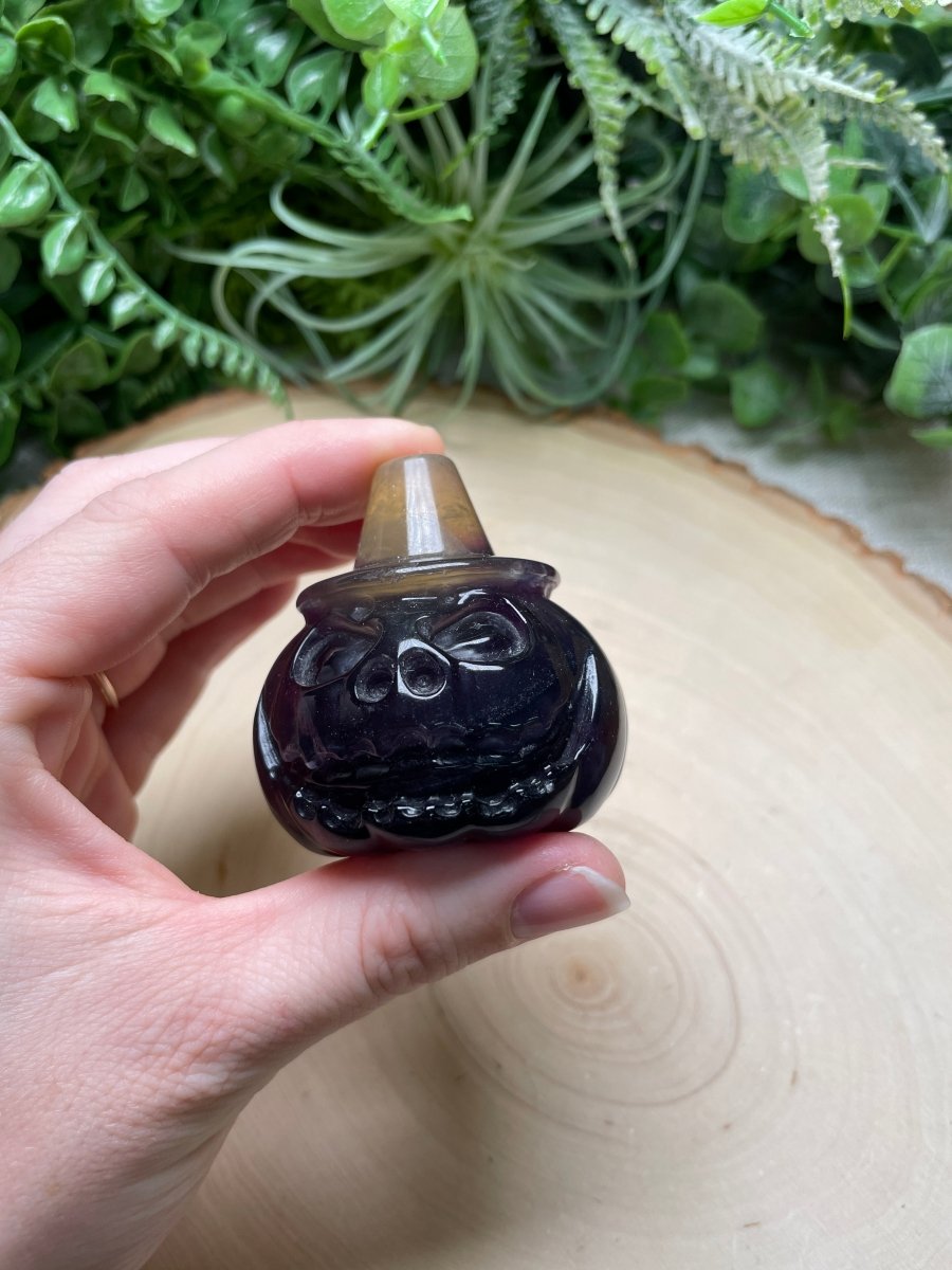 Fluorite Jack - O - Lantern (chipped) | Copper Ashes