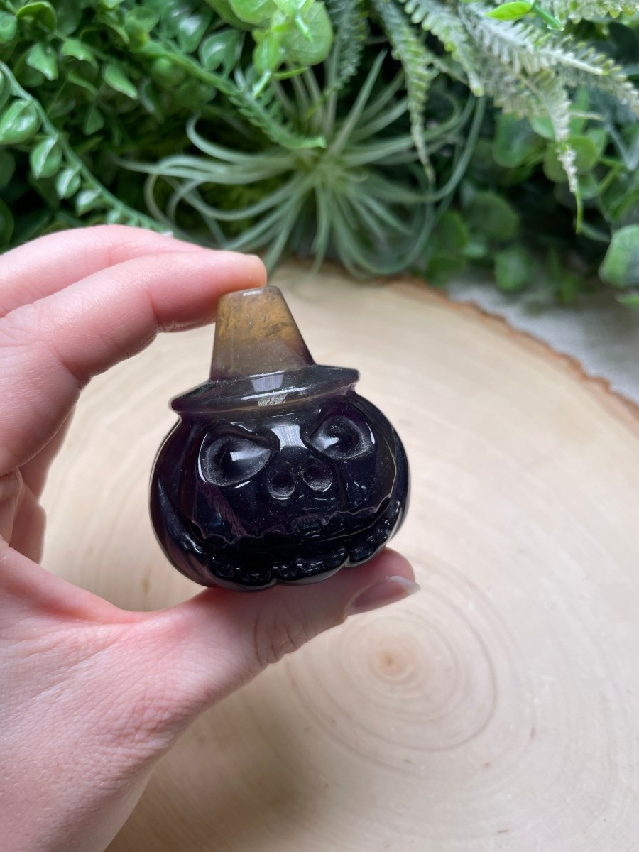Fluorite Jack - O - Lantern (chipped) | Copper Ashes