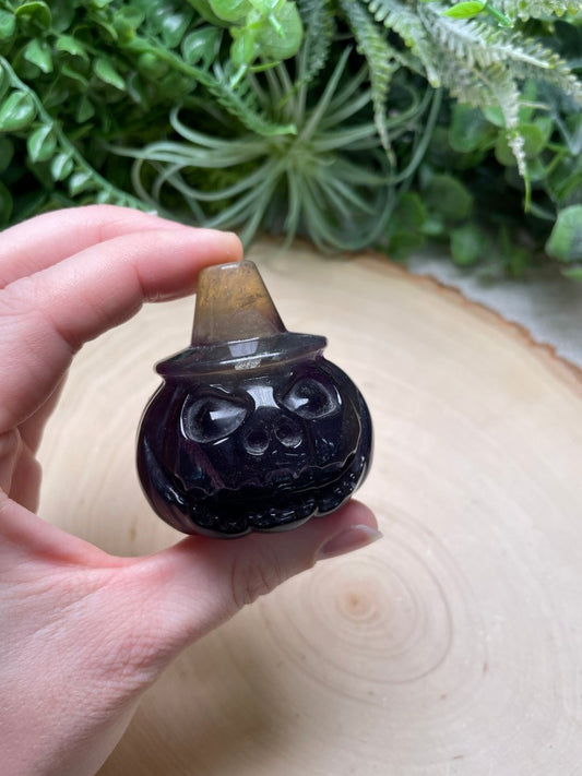Fluorite Jack - O - Lantern (chipped) | Copper Ashes