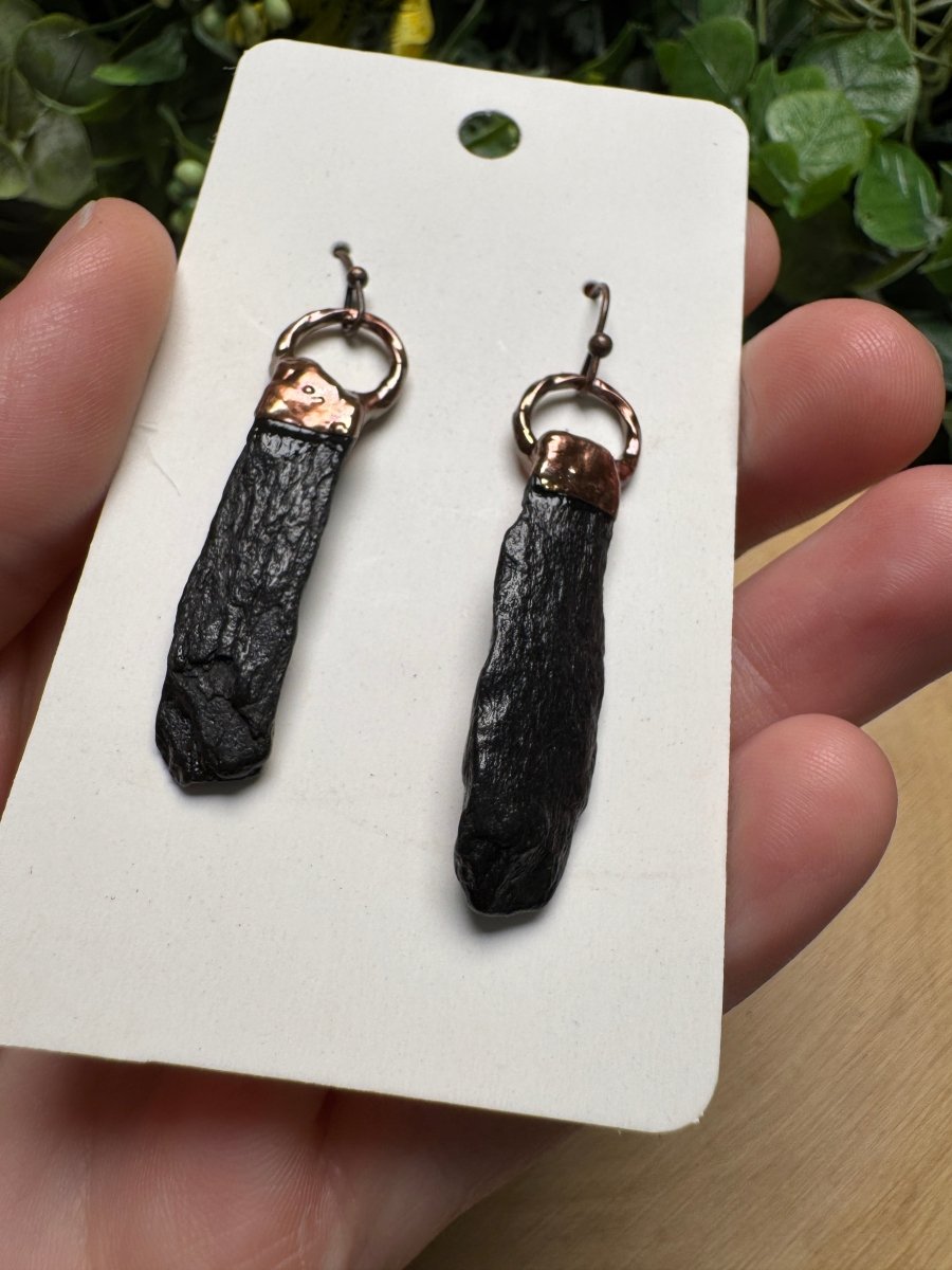 Fossilized Bone Earrings | Copper Ashes