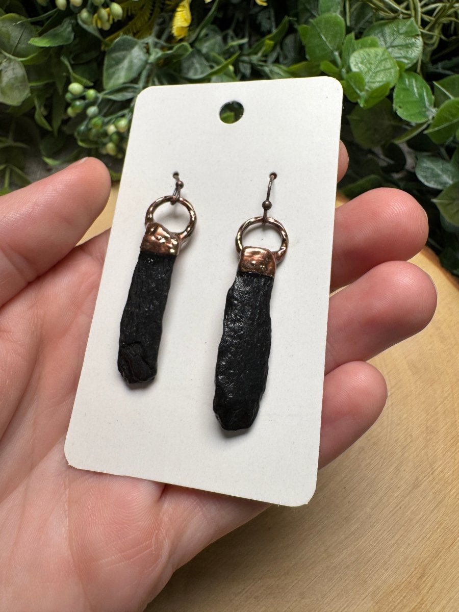 Fossilized Bone Earrings | Copper Ashes