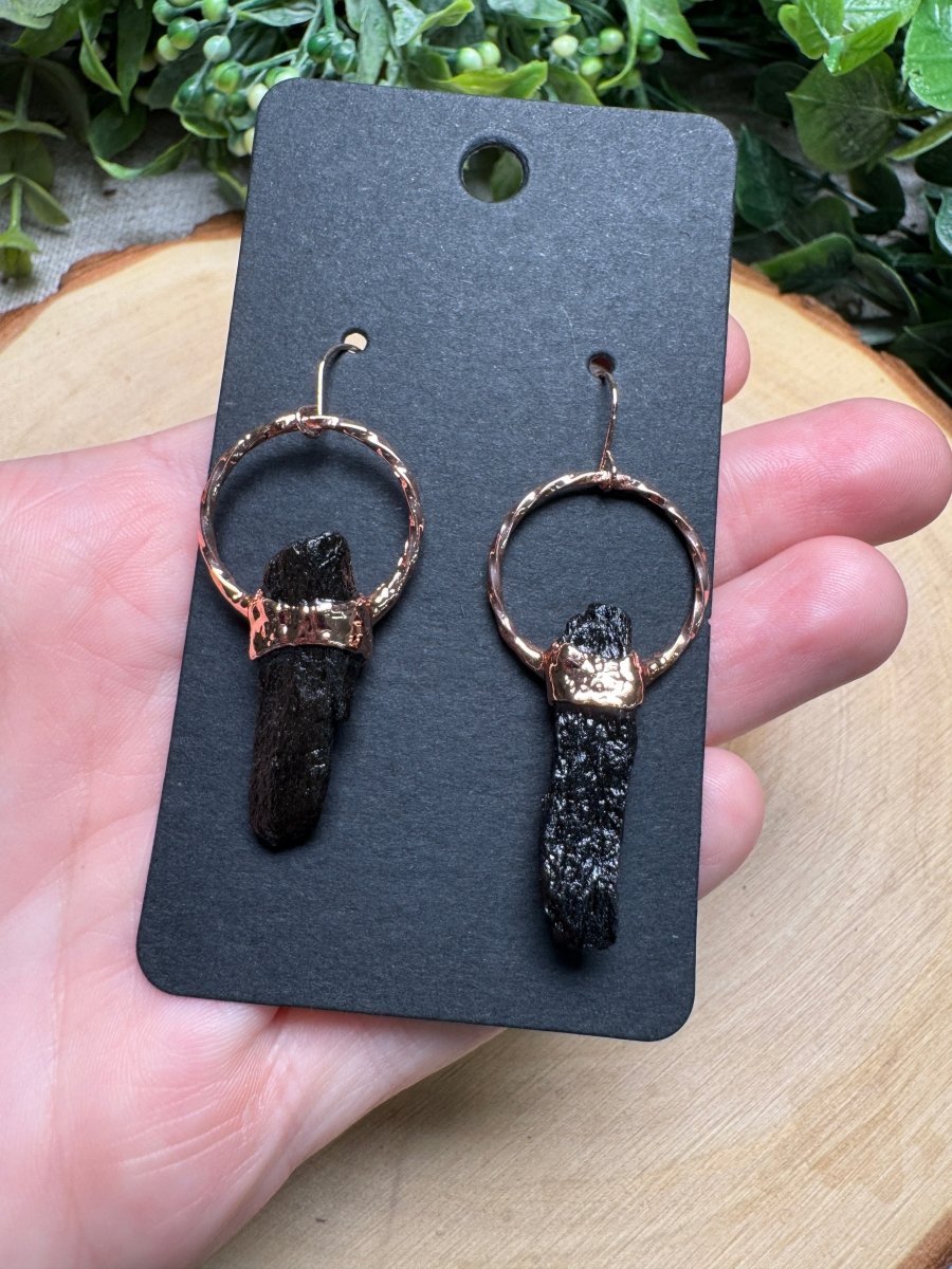Fossilized Bone Earrings | Copper Ashes