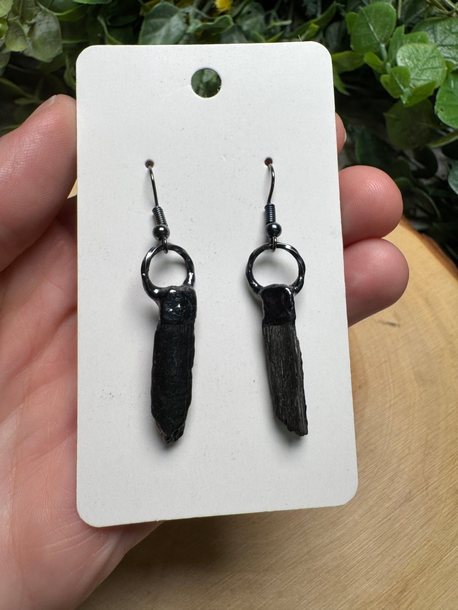 Fossilized Bone Earrings | Copper Ashes