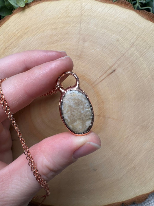 Fossilized Coral Necklace | Copper Ashes
