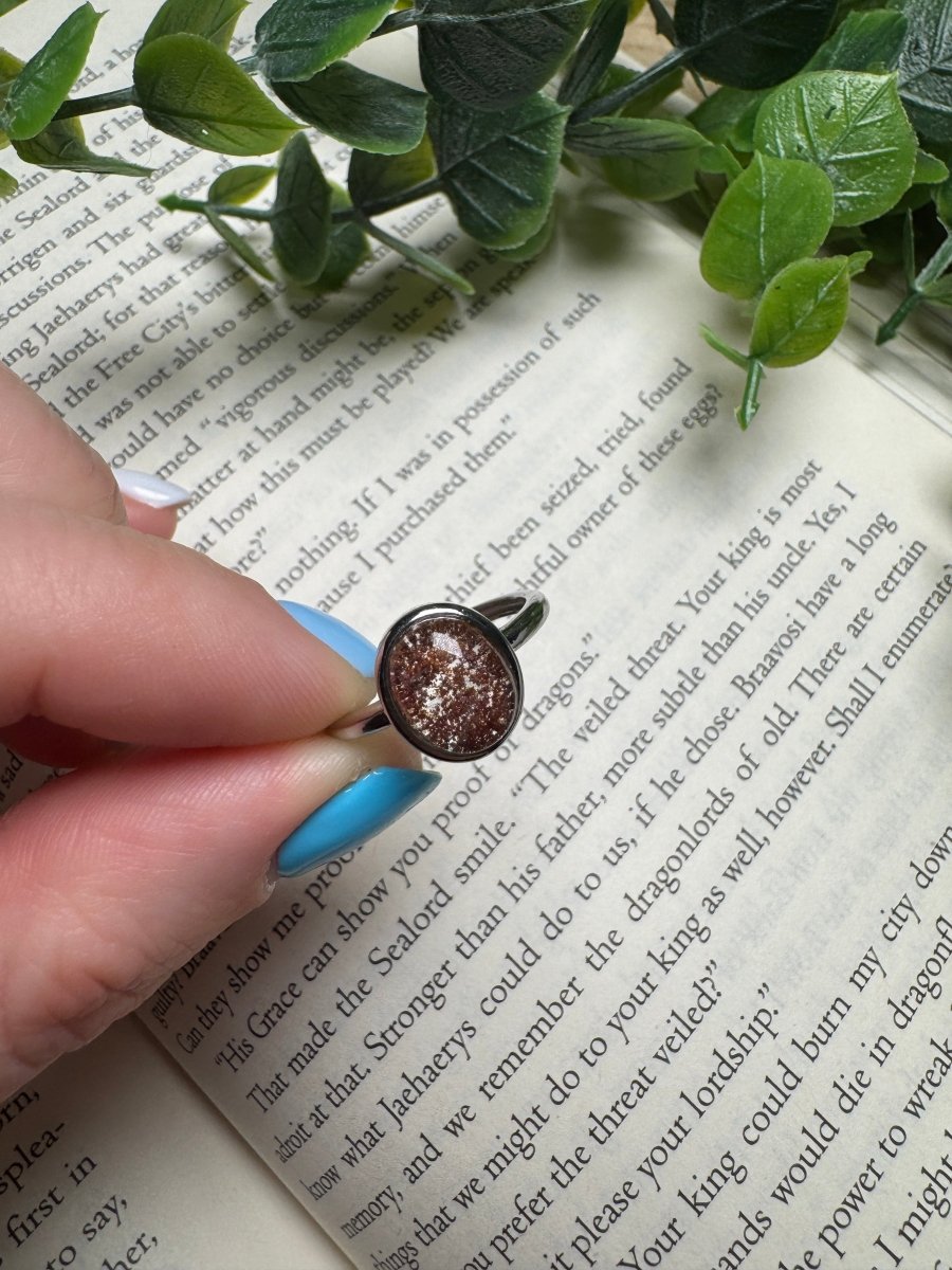 Garden Quartz Adjustable Ring | Copper Ashes