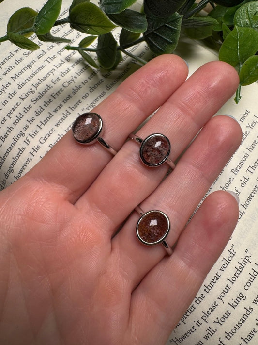 Garden Quartz Adjustable Ring | Copper Ashes