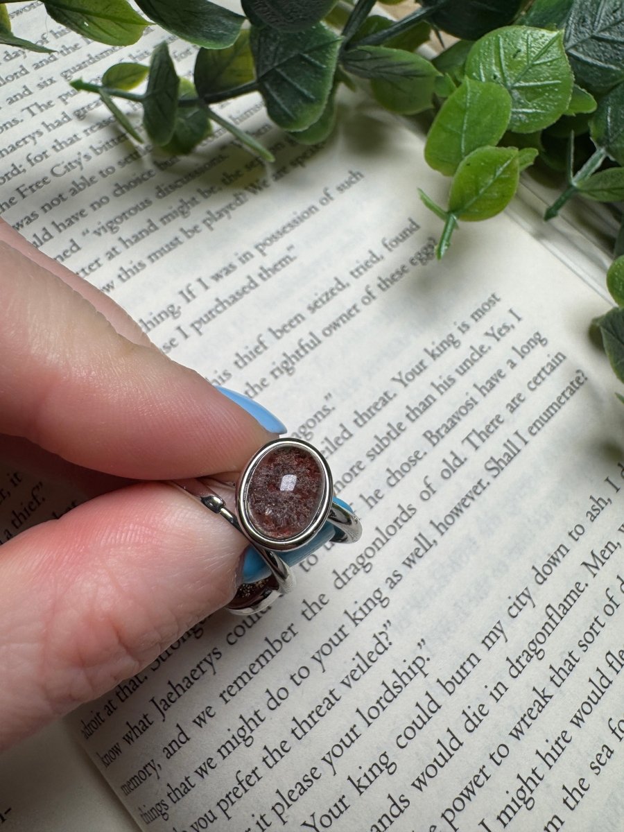 Garden Quartz Adjustable Ring | Copper Ashes