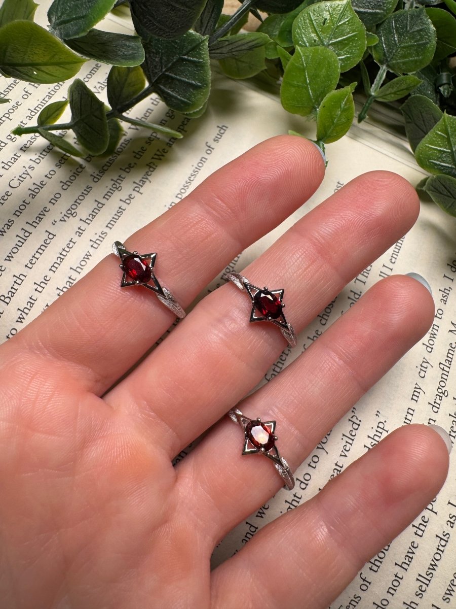 Garnet Adjustable Ring | Copper Ashes