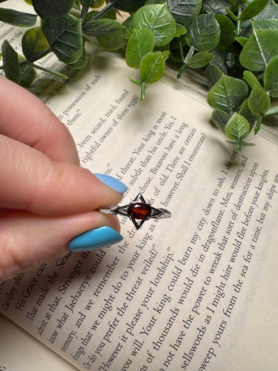 Garnet Adjustable Ring | Copper Ashes