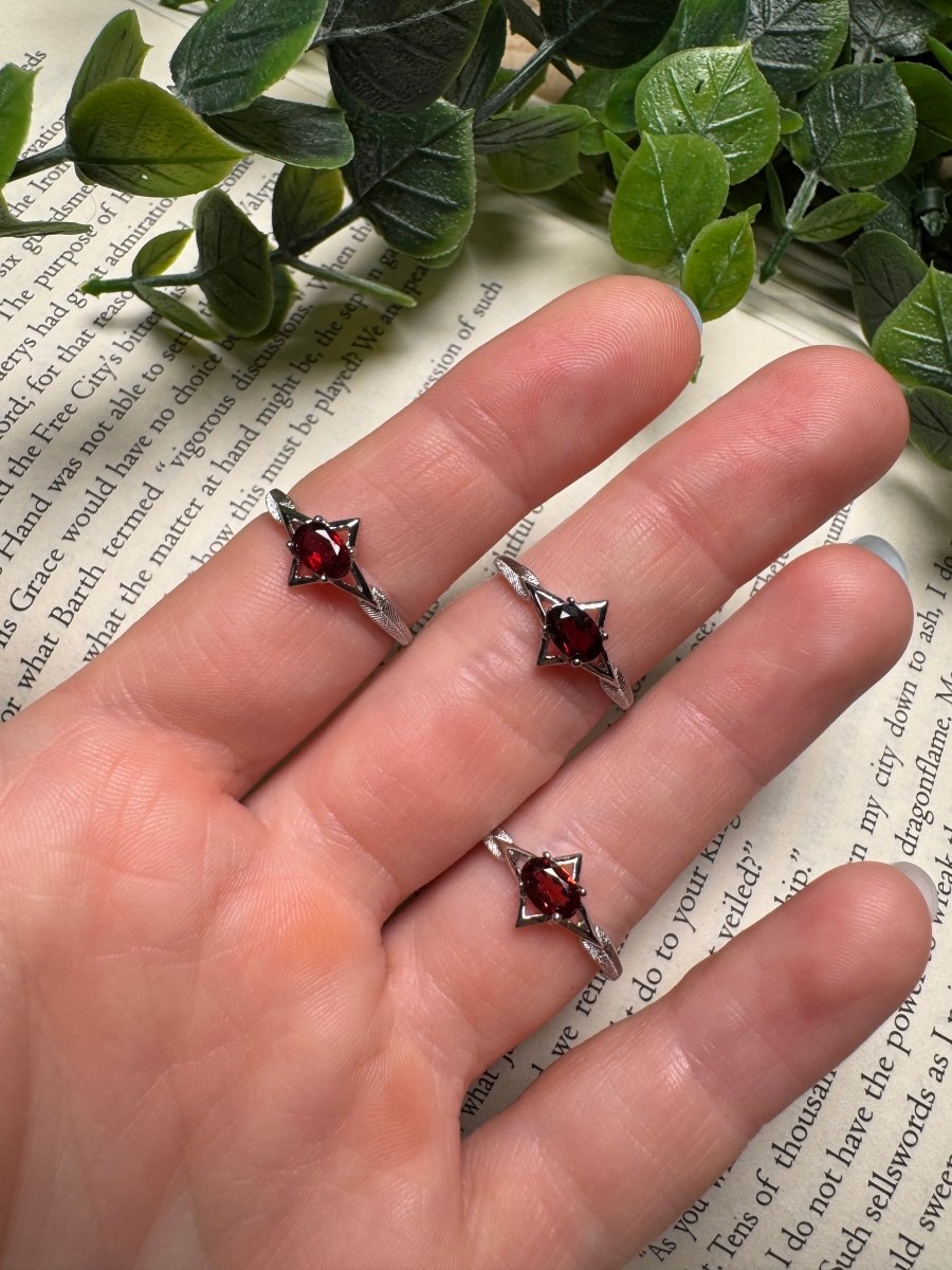 Garnet Adjustable Ring | Copper Ashes