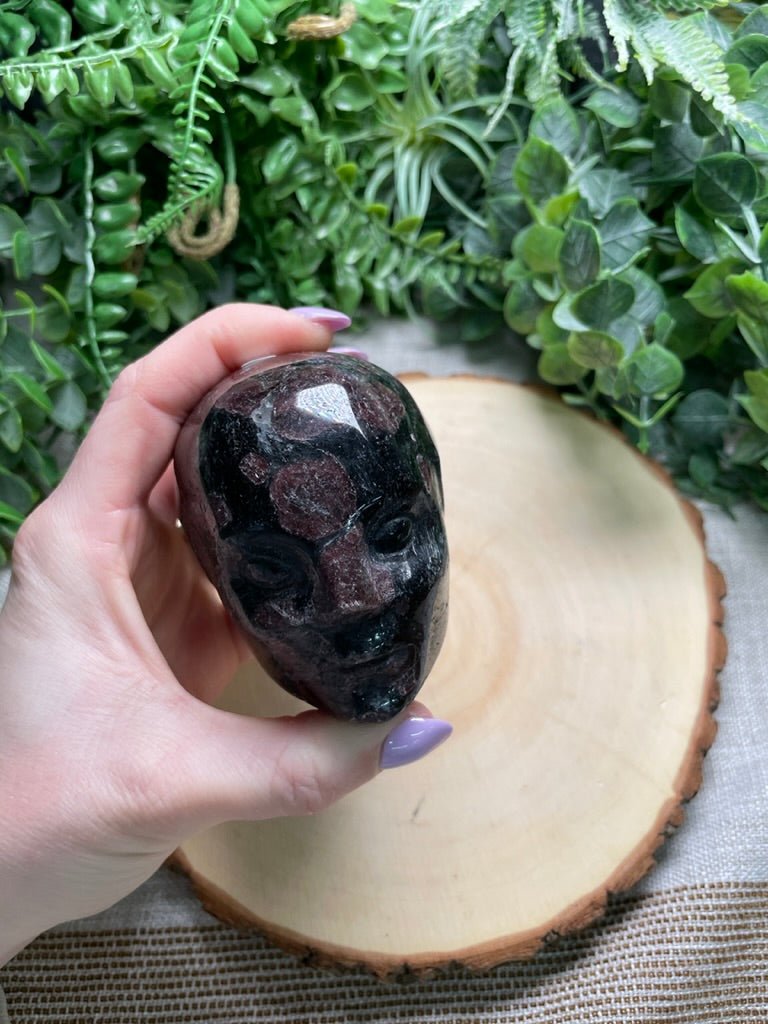 Garnet in Astrophyllite Fae/ Alien Face | Copper Ashes