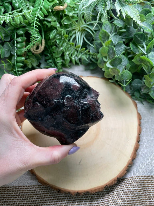 Garnet in Astrophyllite Fae/ Alien Face | Copper Ashes