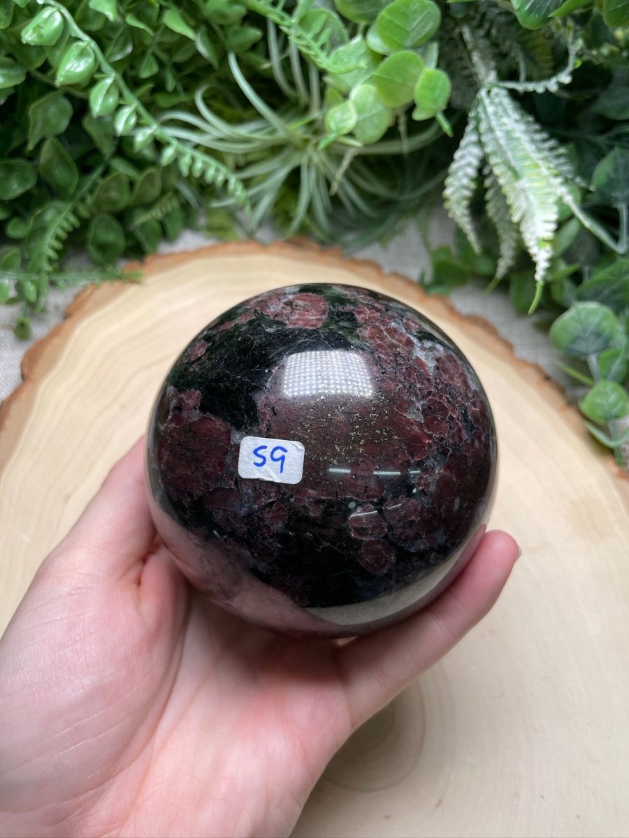 Garnet in Astrophyllite Sphere | Copper Ashes
