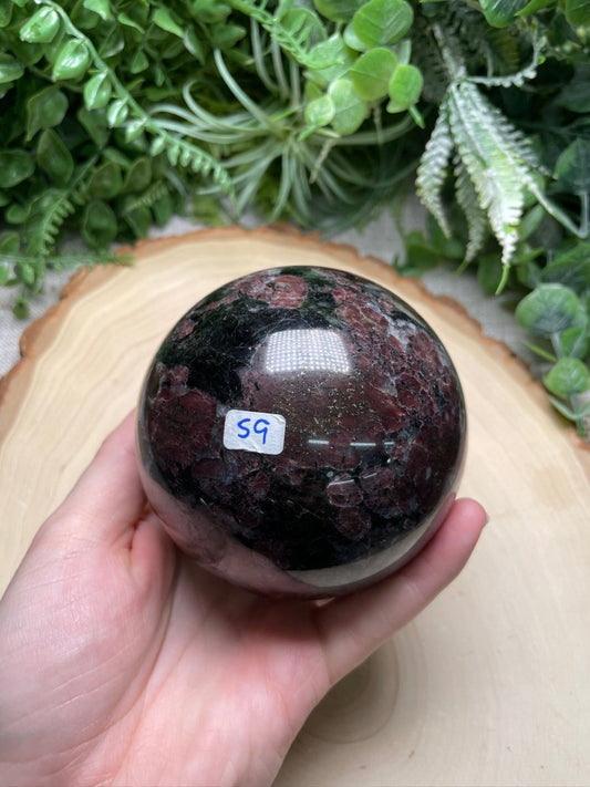 Garnet in Astrophyllite Sphere | Copper Ashes